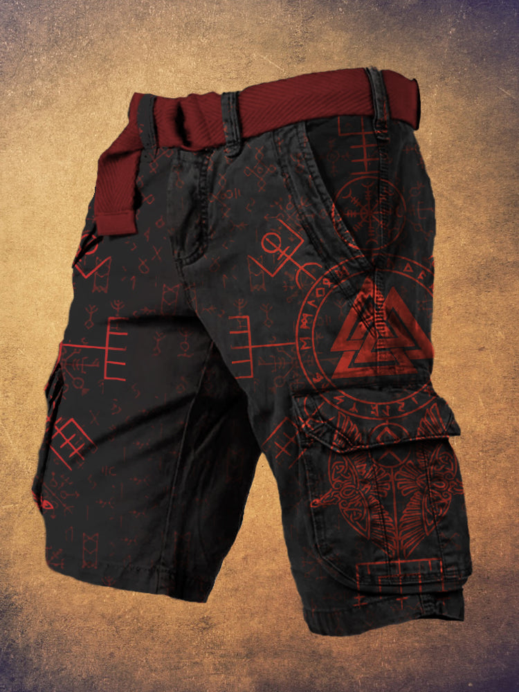 Gothic Viking Pattern Men's Work Short