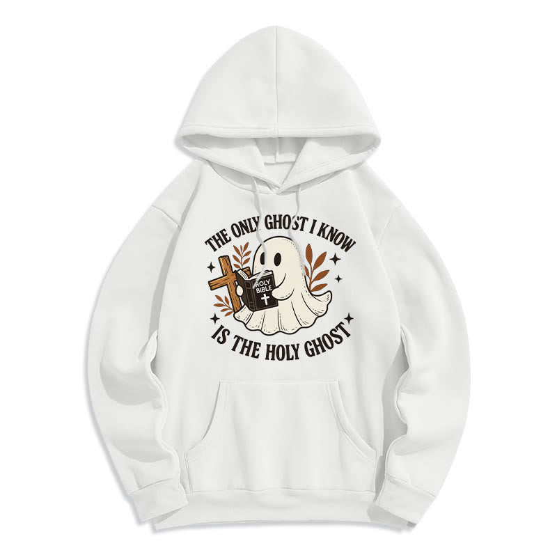 Ghost-Free Except the Holy One Fleece Lined Polyester Hoodie