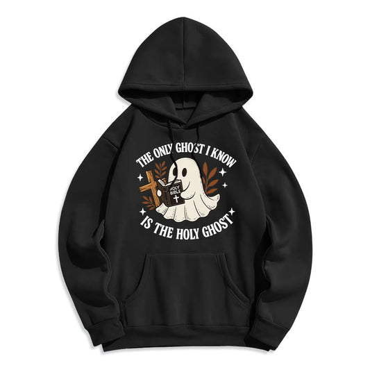 Ghost-Free Except the Holy One Fleece Lined Polyester Hoodie