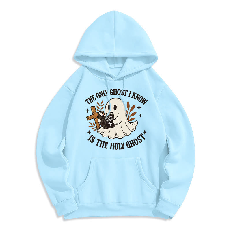 Ghost-Free Except the Holy One Fleece Lined Polyester Hoodie