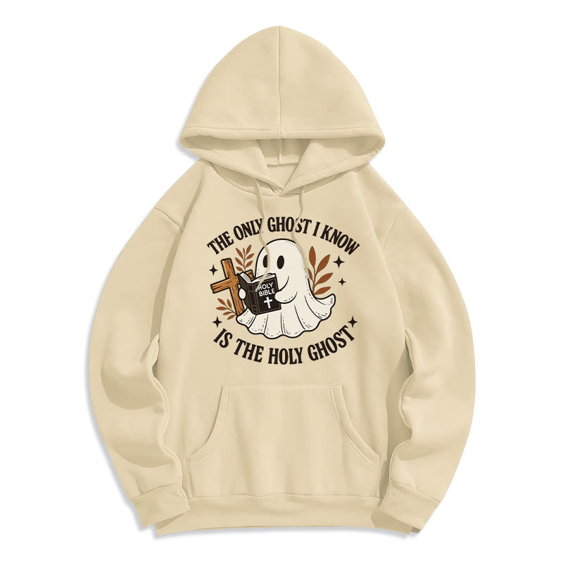 Ghost-Free Except the Holy One Fleece Lined Polyester Hoodie