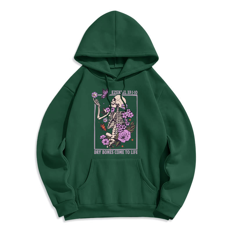 Dry Bones Rise in Faith Fleece Lined Polyester Hoodie