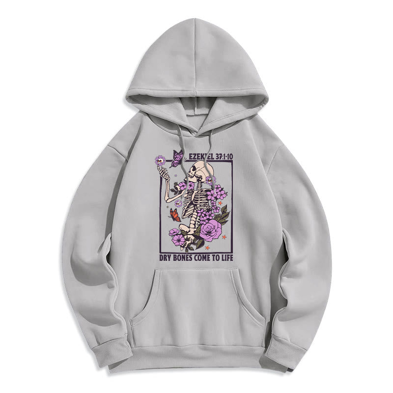 Dry Bones Rise in Faith Fleece Lined Polyester Hoodie