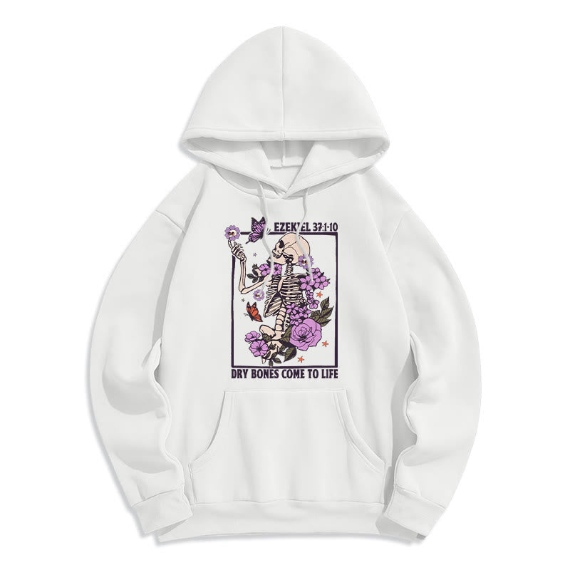 Dry Bones Rise in Faith Fleece Lined Polyester Hoodie