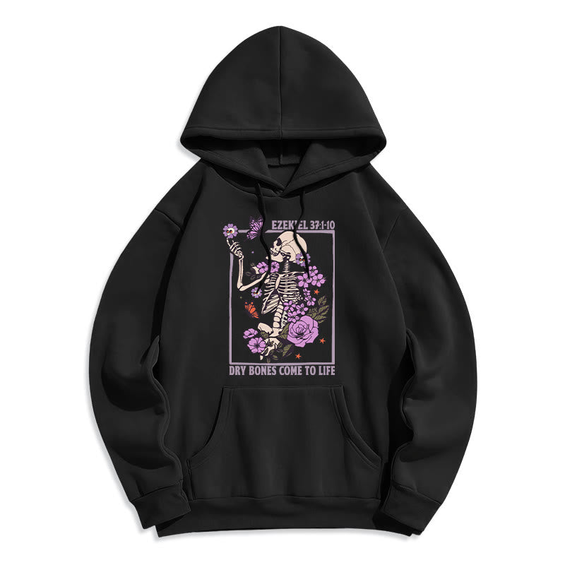Dry Bones Rise in Faith Fleece Lined Polyester Hoodie