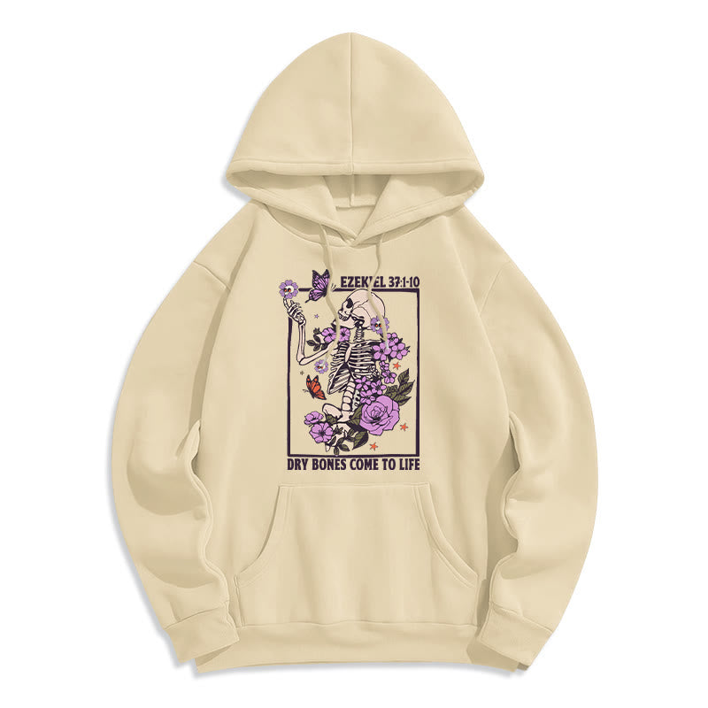 Dry Bones Rise in Faith Fleece Lined Polyester Hoodie