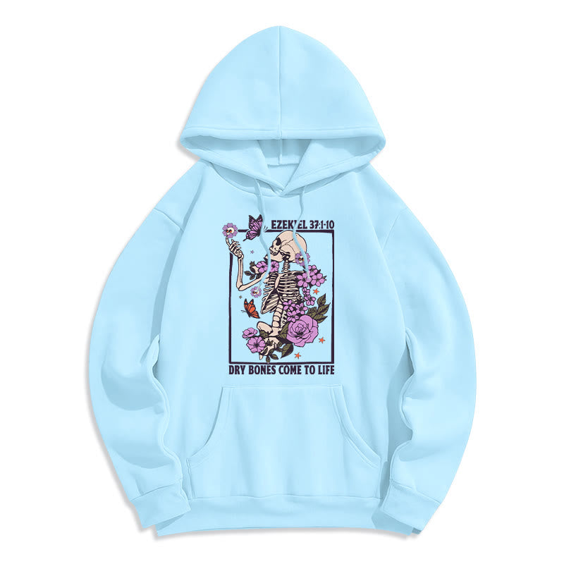 Dry Bones Rise in Faith Fleece Lined Polyester Hoodie