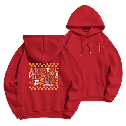 Follow Jesus This Fall Matthew 419 Fleece Lined Polyester Hoodie