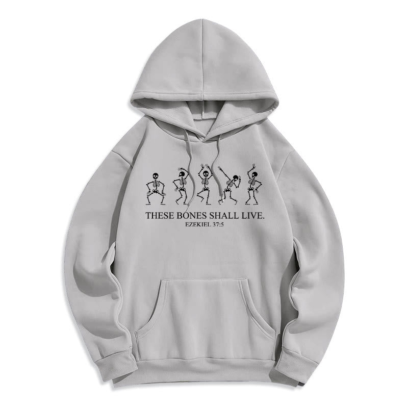 These Bones Shall Live Dance of Faith Fleece Lined Polyester Hoodie