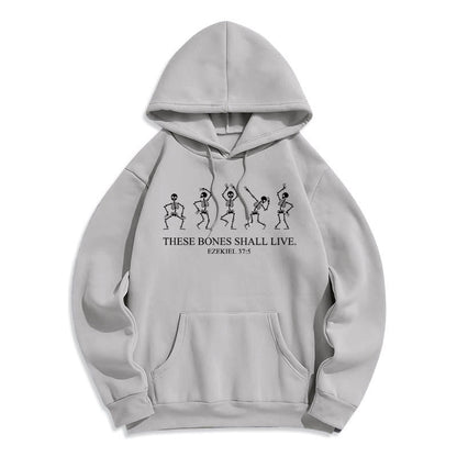 These Bones Shall Live Dance of Faith Fleece Lined Polyester Hoodie