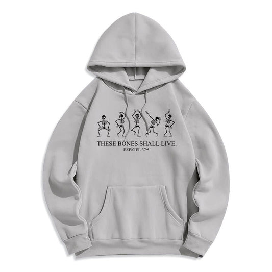These Bones Shall Live Dance of Faith Fleece Lined Polyester Hoodie