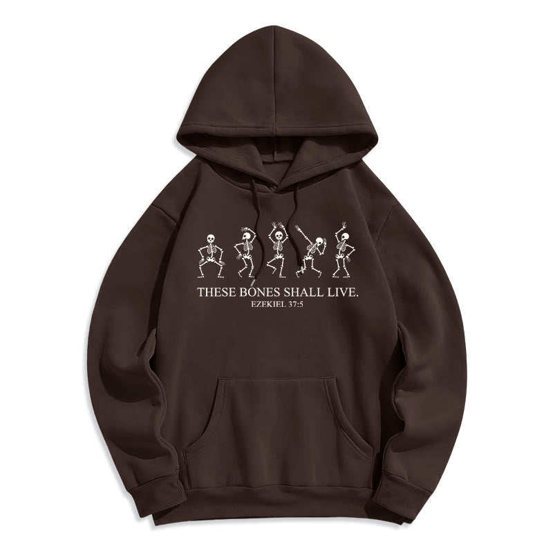 These Bones Shall Live Dance of Faith Fleece Lined Polyester Hoodie