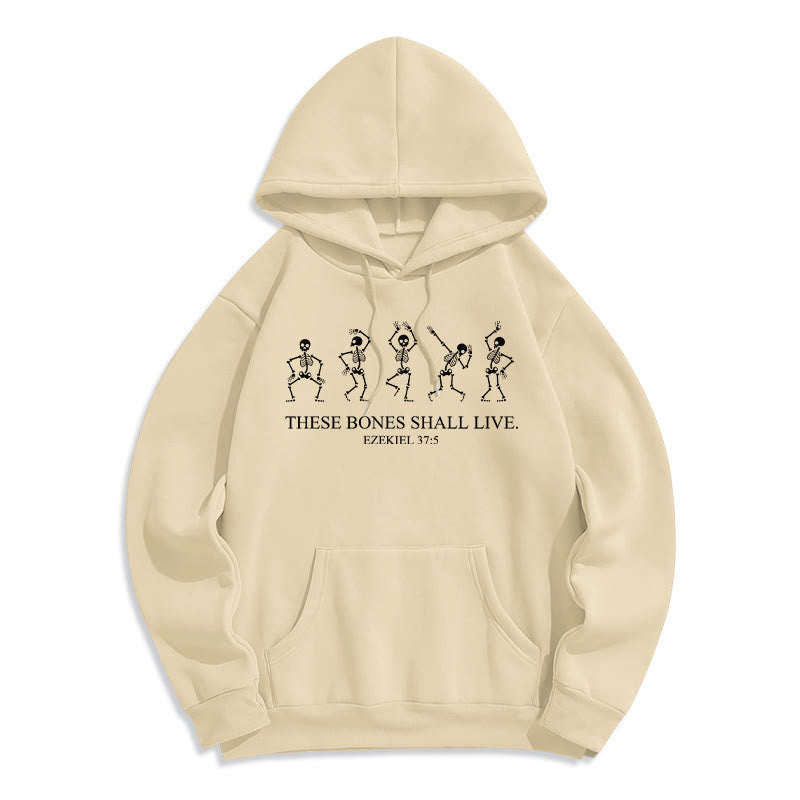 These Bones Shall Live Dance of Faith Fleece Lined Polyester Hoodie