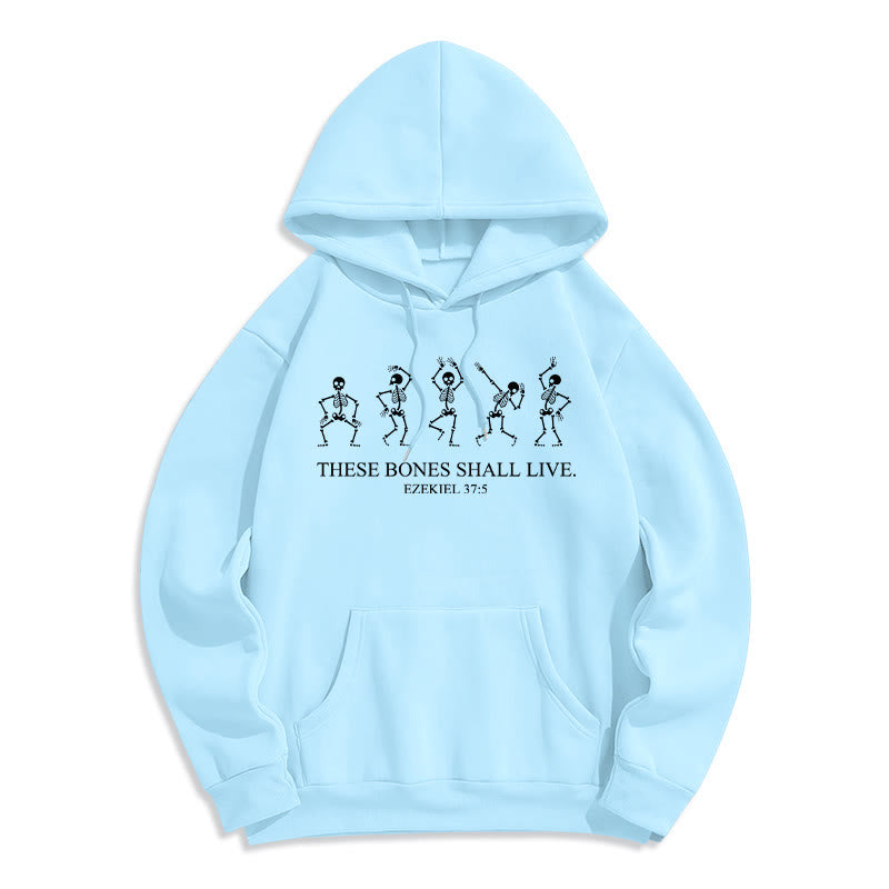 These Bones Shall Live Dance of Faith Fleece Lined Polyester Hoodie
