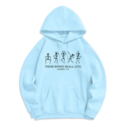 These Bones Shall Live Dance of Faith Fleece Lined Polyester Hoodie