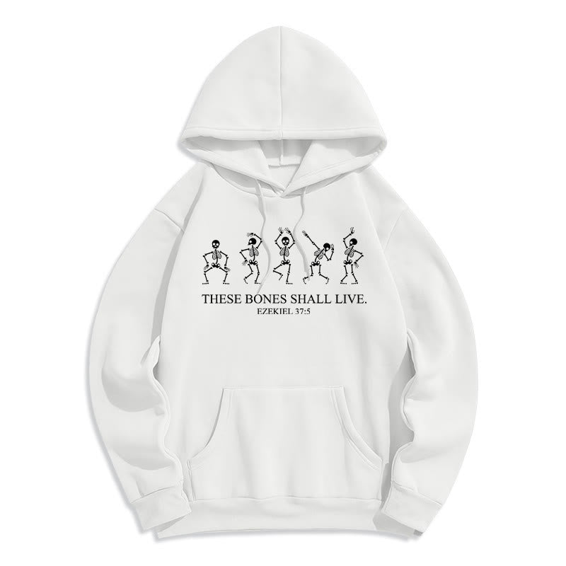 These Bones Shall Live Dance of Faith Fleece Lined Polyester Hoodie