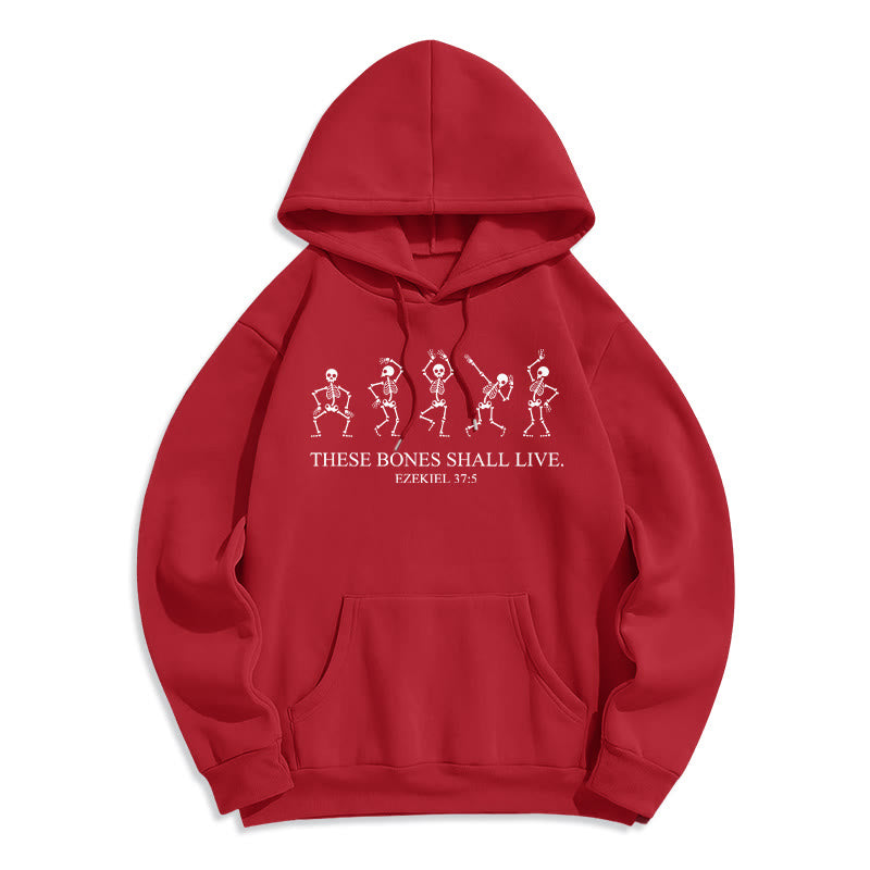 These Bones Shall Live Dance of Faith Fleece Lined Polyester Hoodie
