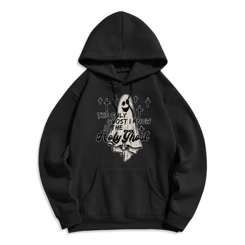 Holy Ghost and Cross Gospel Fusion Fleece Lined Polyester Hoodie