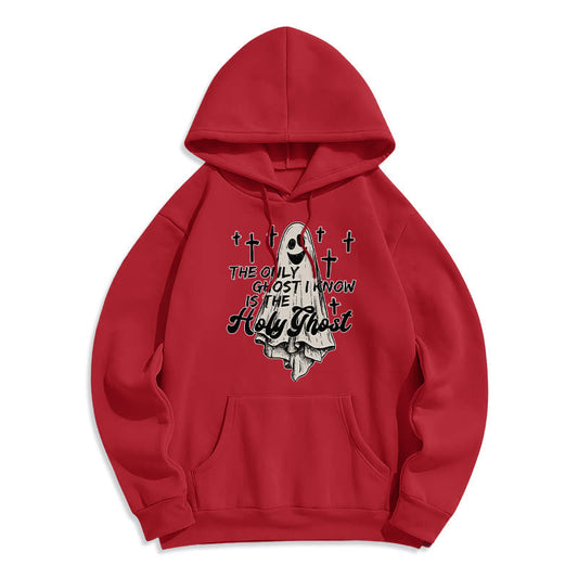 Holy Ghost and Cross Gospel Fusion Fleece Lined Polyester Hoodie