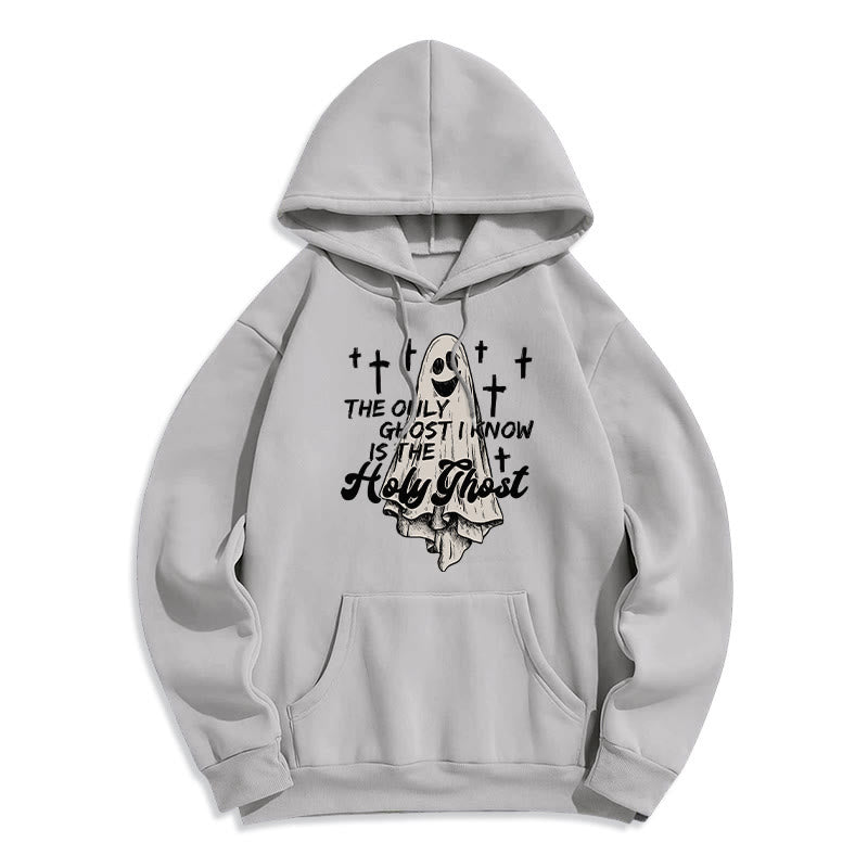Holy Ghost and Cross Gospel Fusion Fleece Lined Polyester Hoodie