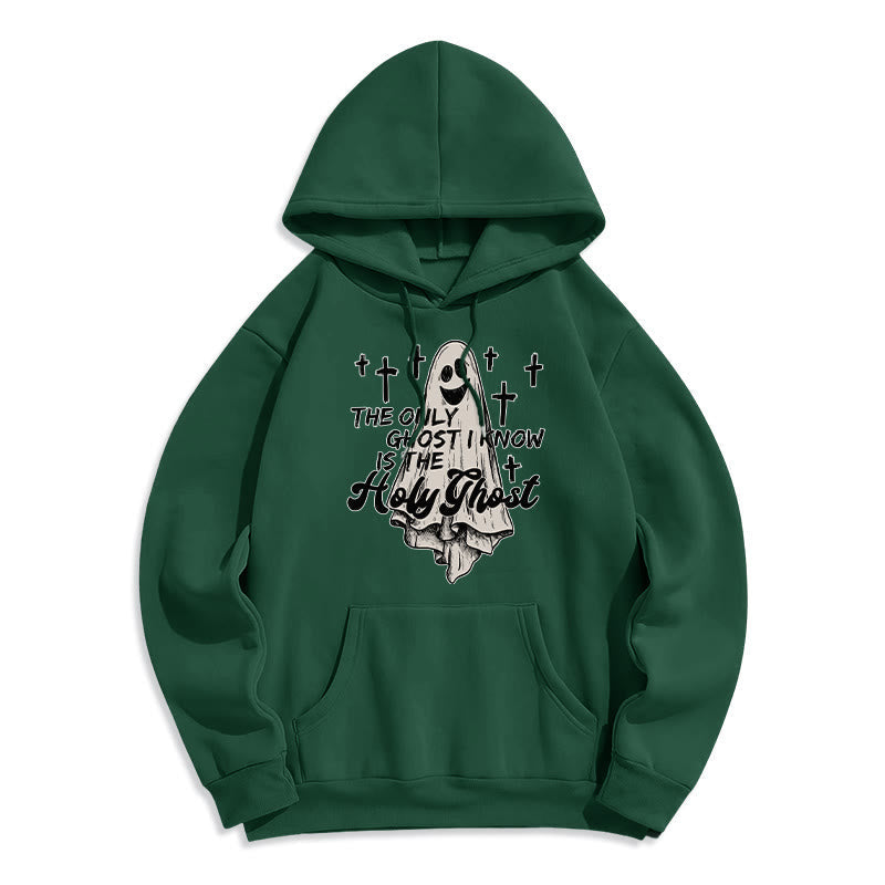 Holy Ghost and Cross Gospel Fusion Fleece Lined Polyester Hoodie