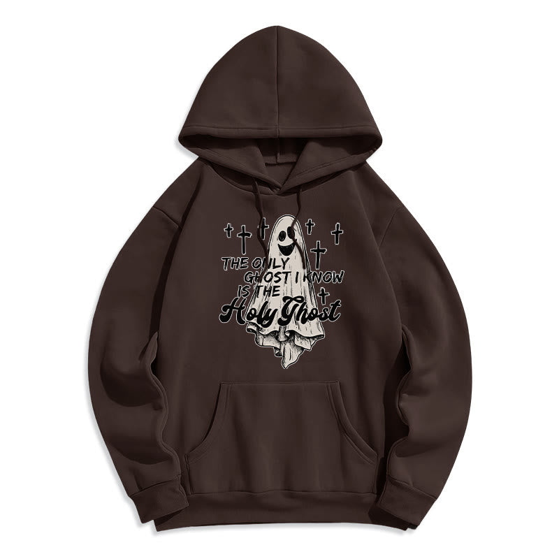 Holy Ghost and Cross Gospel Fusion Fleece Lined Polyester Hoodie