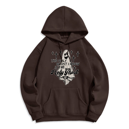 Holy Ghost and Cross Gospel Fusion Fleece Lined Polyester Hoodie