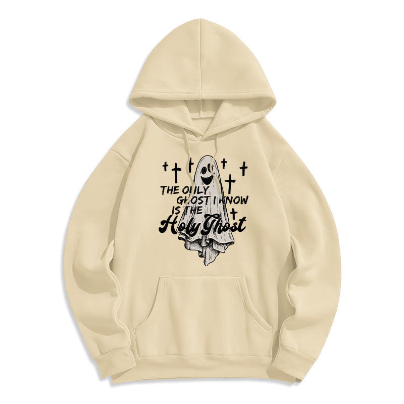 Holy Ghost and Cross Gospel Fusion Fleece Lined Polyester Hoodie