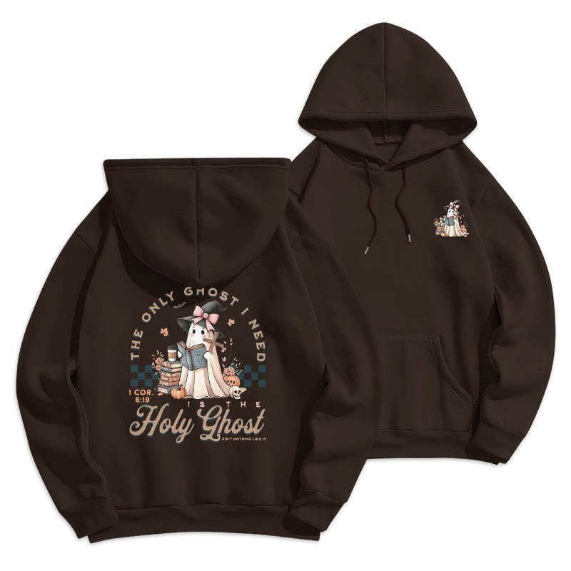 Holy Ghost Witchy Chic Fleece Lined Polyester Hoodie