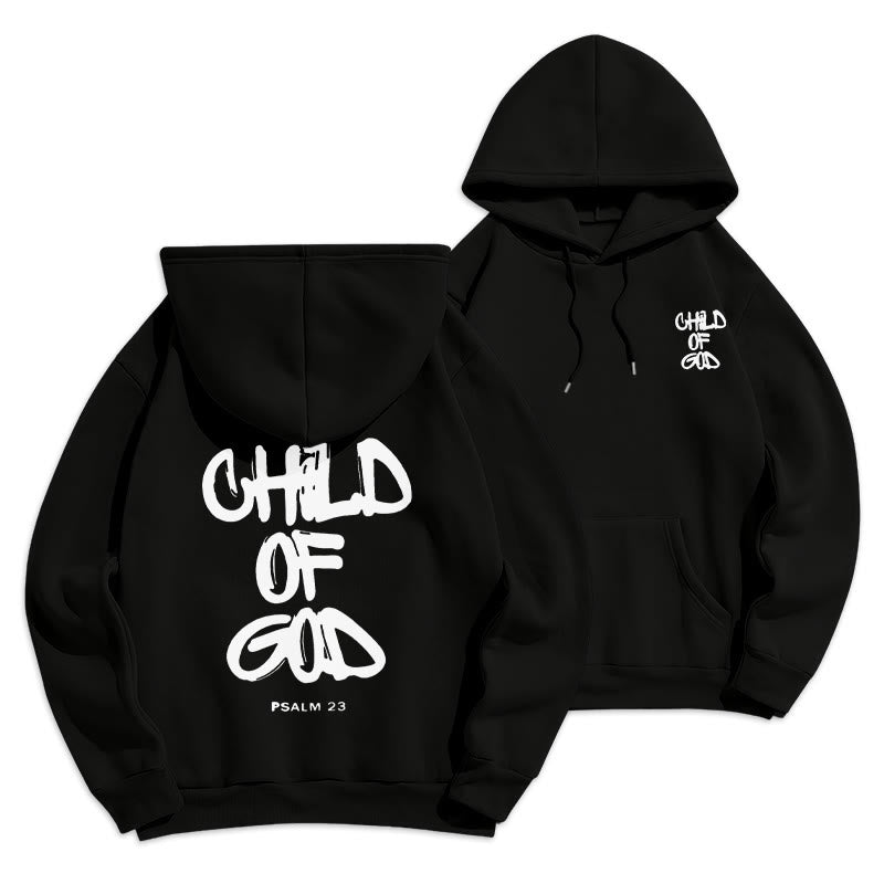 Faith Graffiti Child of God Adult Fleece Lined Polyester Hoodie