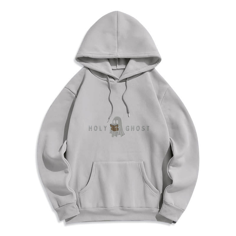 Holy Ghost Whimsical Ghost Art Fleece Lined Polyester Hoodie