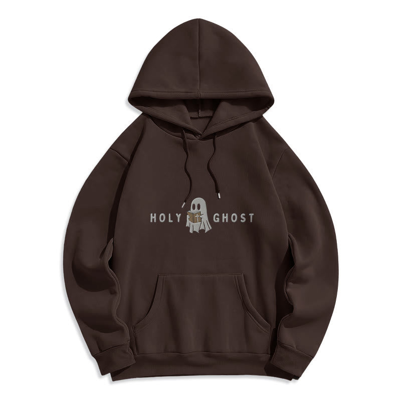 Holy Ghost Whimsical Ghost Art Fleece Lined Polyester Hoodie