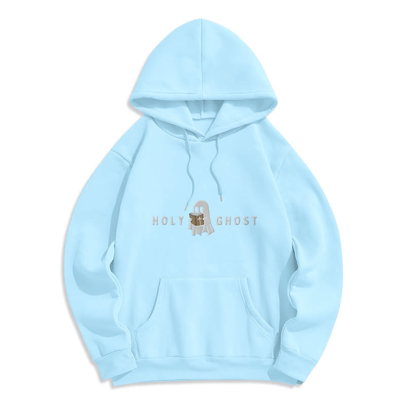 Holy Ghost Whimsical Ghost Art Fleece Lined Polyester Hoodie