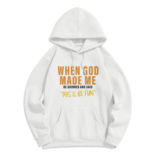 Fun - Filled God's Creation of Me Faith Story Fleece Lined Polyester Hoodie