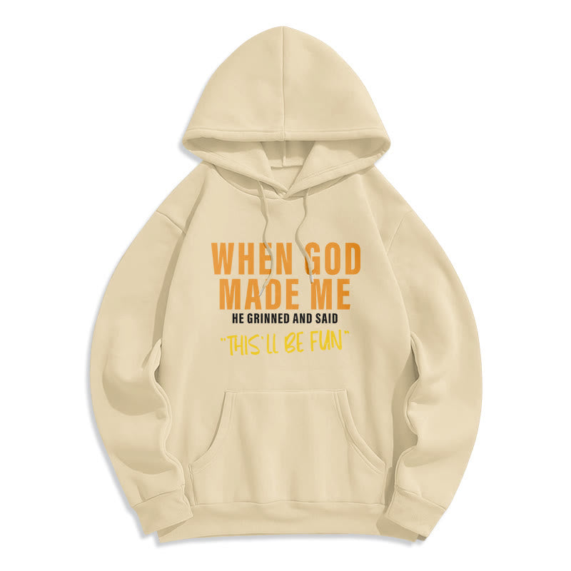 Fun - Filled God's Creation of Me Faith Story Fleece Lined Polyester Hoodie