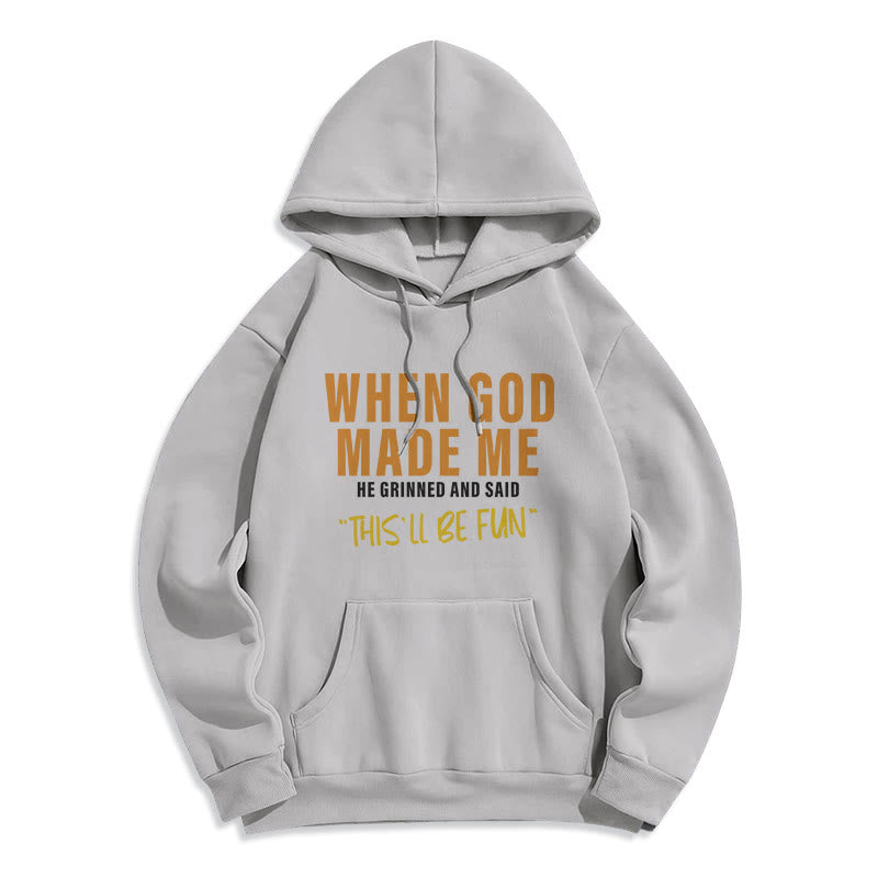 Fun - Filled God's Creation of Me Faith Story Fleece Lined Polyester Hoodie