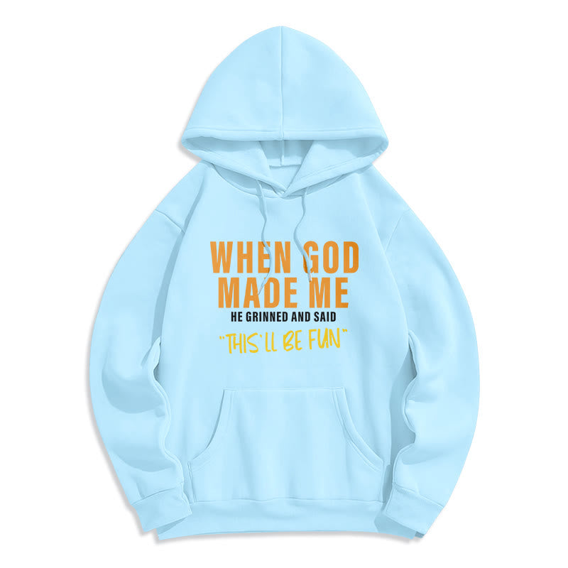 Fun - Filled God's Creation of Me Faith Story Fleece Lined Polyester Hoodie