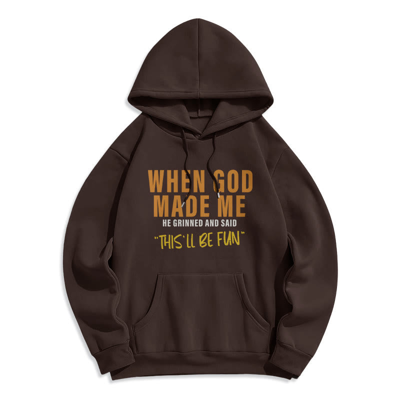 Fun - Filled God's Creation of Me Faith Story Fleece Lined Polyester Hoodie