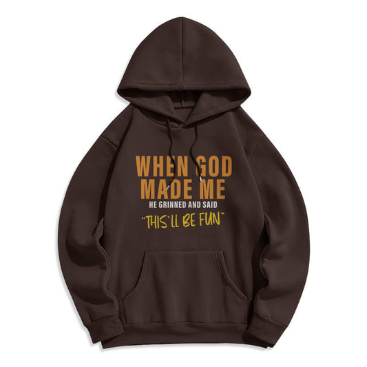 Fun - Filled God's Creation of Me Faith Story Fleece Lined Polyester Hoodie