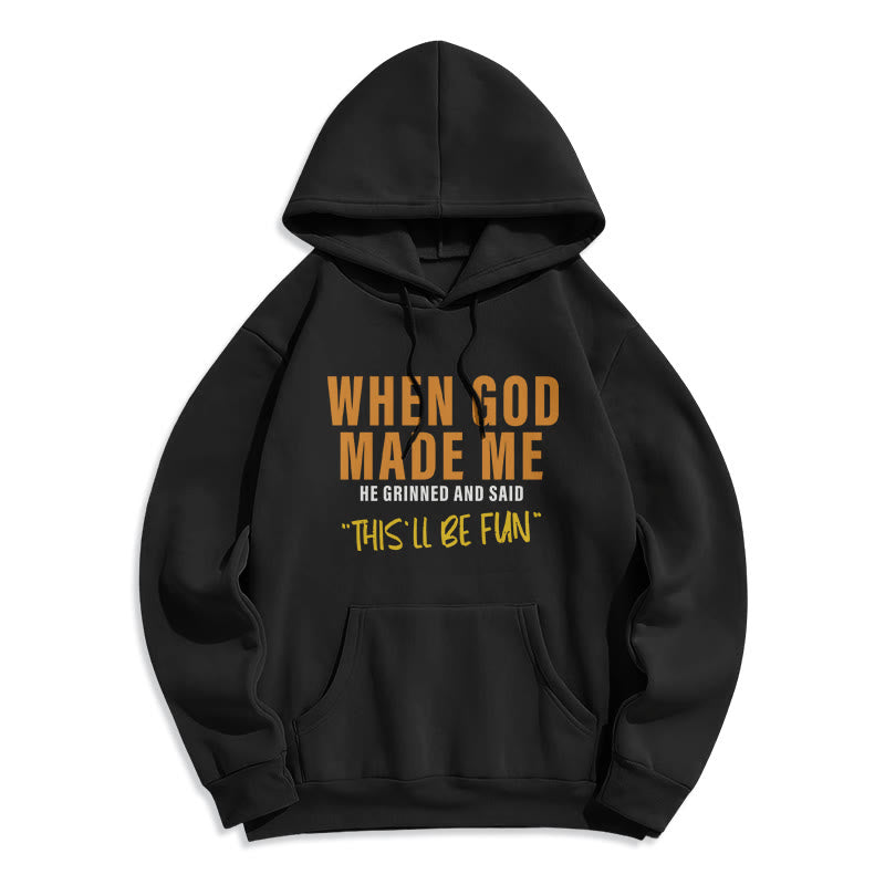 Fun - Filled God's Creation of Me Faith Story Fleece Lined Polyester Hoodie