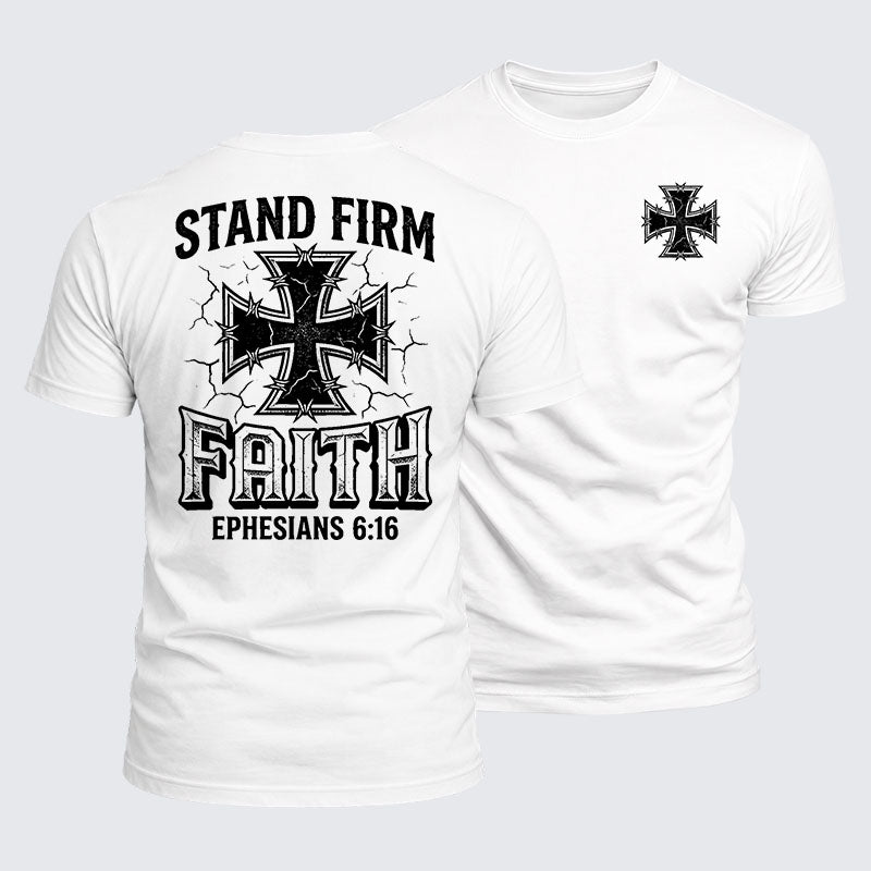 Luxe Mercerized Cotton Tee - Stand Firm Faith