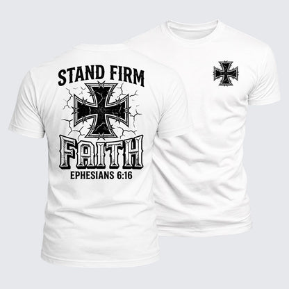 Luxe Mercerized Cotton Tee - Stand Firm Faith