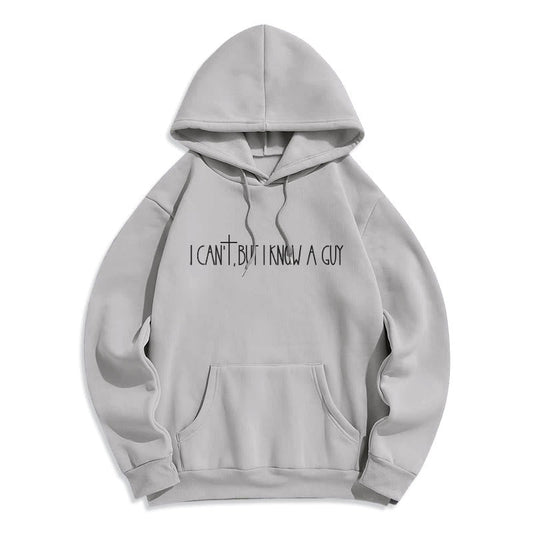 I Can't, But I Know A Guy with Cross Fleece Lined Polyester Hoodie