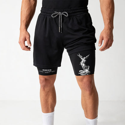 Christianartworkshop Isaiah 41:10 Angel & Devil Performance Shorts