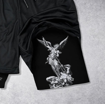 Christianartworkshop Isaiah 41:10 Angel & Devil Performance Shorts