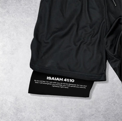 Christianartworkshop Isaiah 41:10 Angel & Devil Performance Shorts