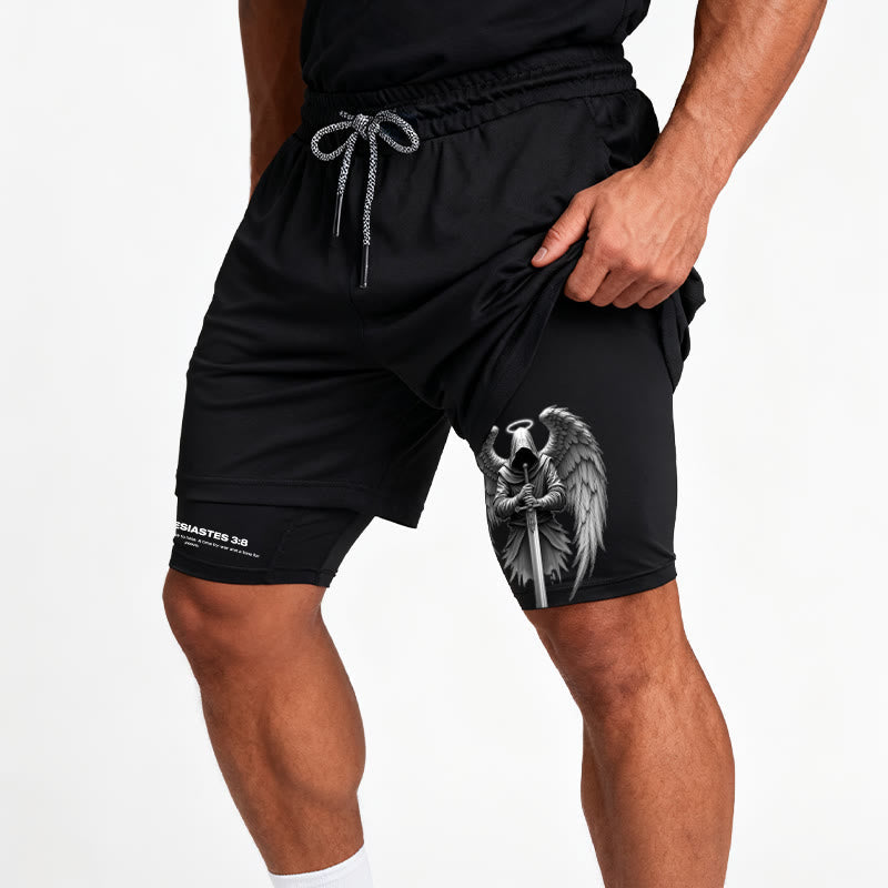 Christianartworkshop Ecclesiastes 3:8 Wings of War Performance Shorts