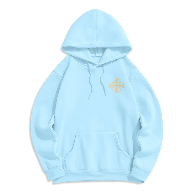Cross of Kings Faith Statement Fleece Lined Polyester Hoodie