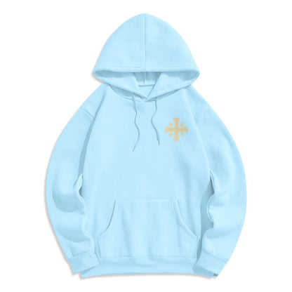 Cross of Kings Faith Statement Fleece Lined Polyester Hoodie