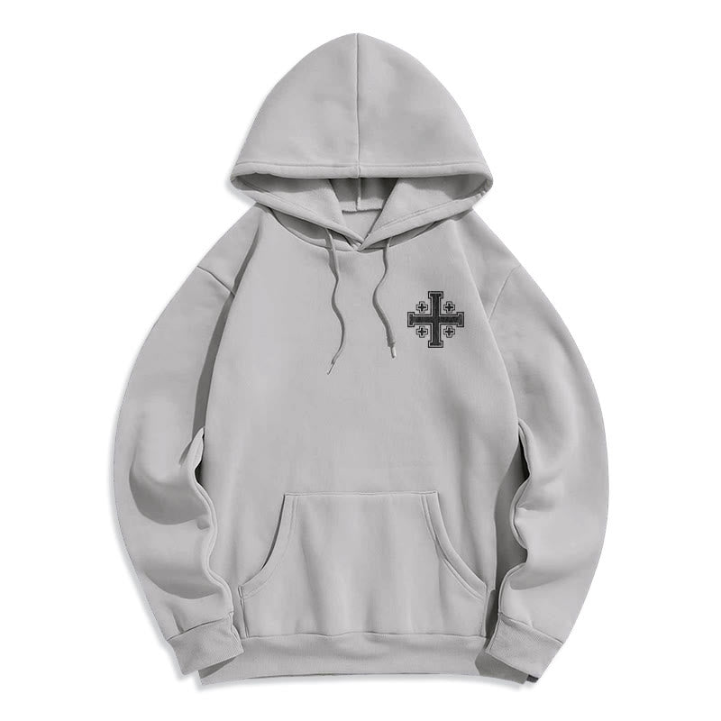 Cross of Kings Faith Statement Fleece Lined Polyester Hoodie